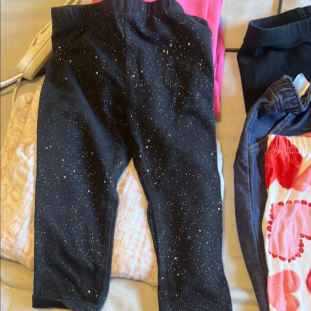 Black Speckled Kids Leggings